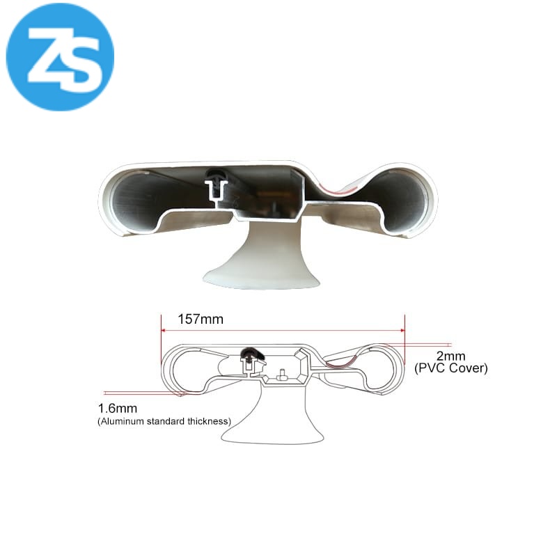 antibacterial hospital handrail for hygiene environments