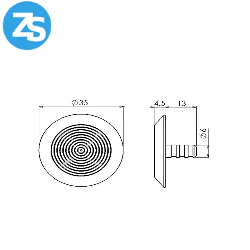stainless steel tactile indicator studs for sidewalk