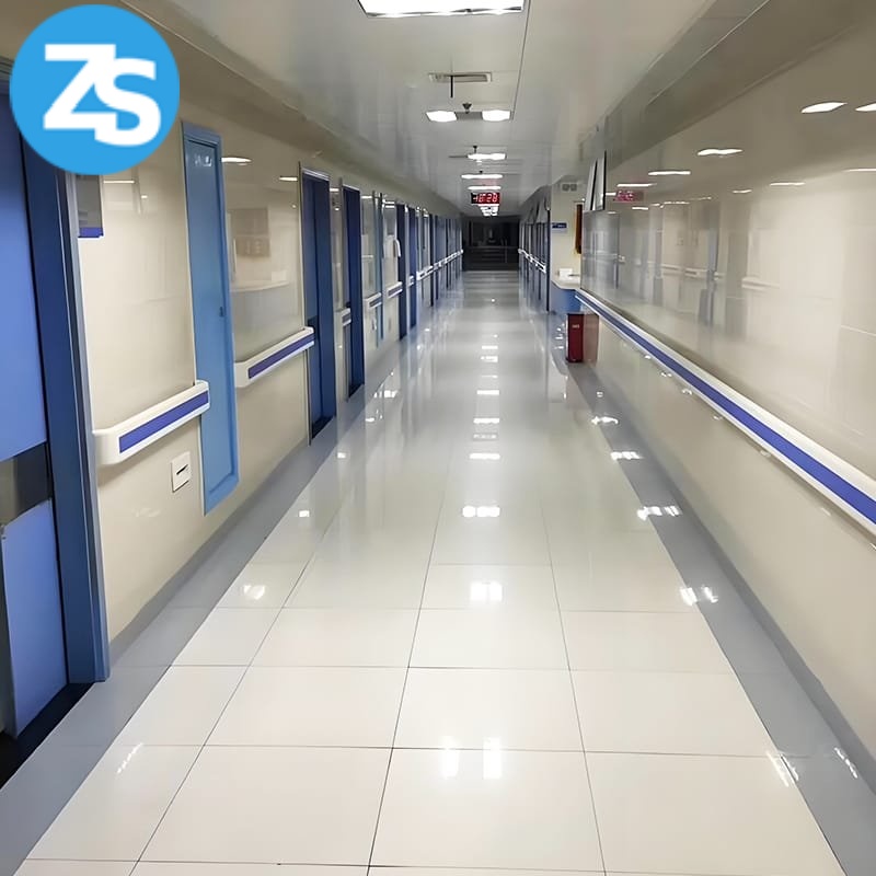 hospital corridor wall rail system for mobility assistance and safety