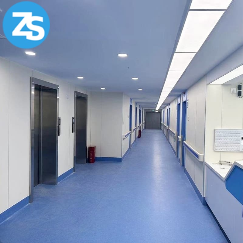 pvc surface corridor handrail for hospital wall protection system