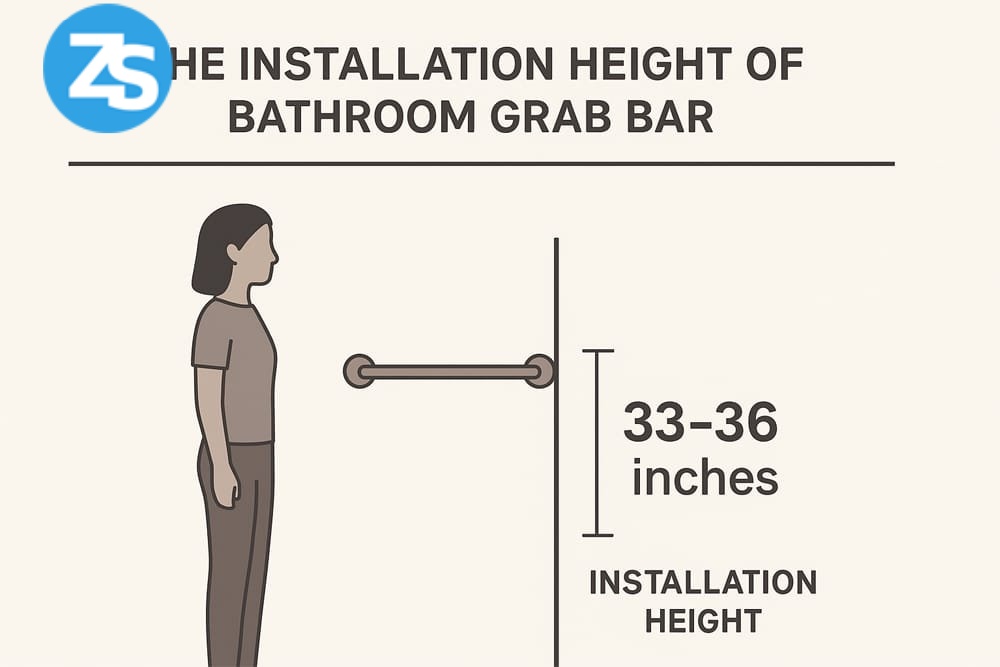 multi position grab bar for flexible installation