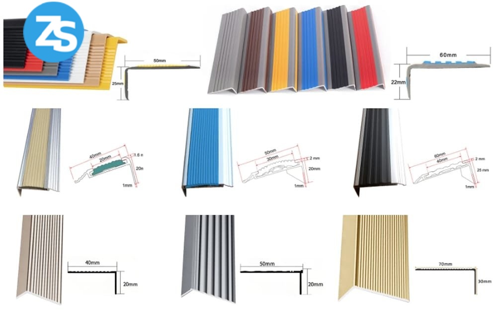 non slip stair nosing for public building stairs
