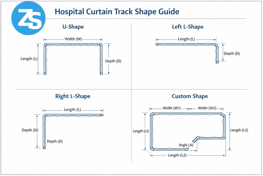 hospital curtain rail for ward partition solution